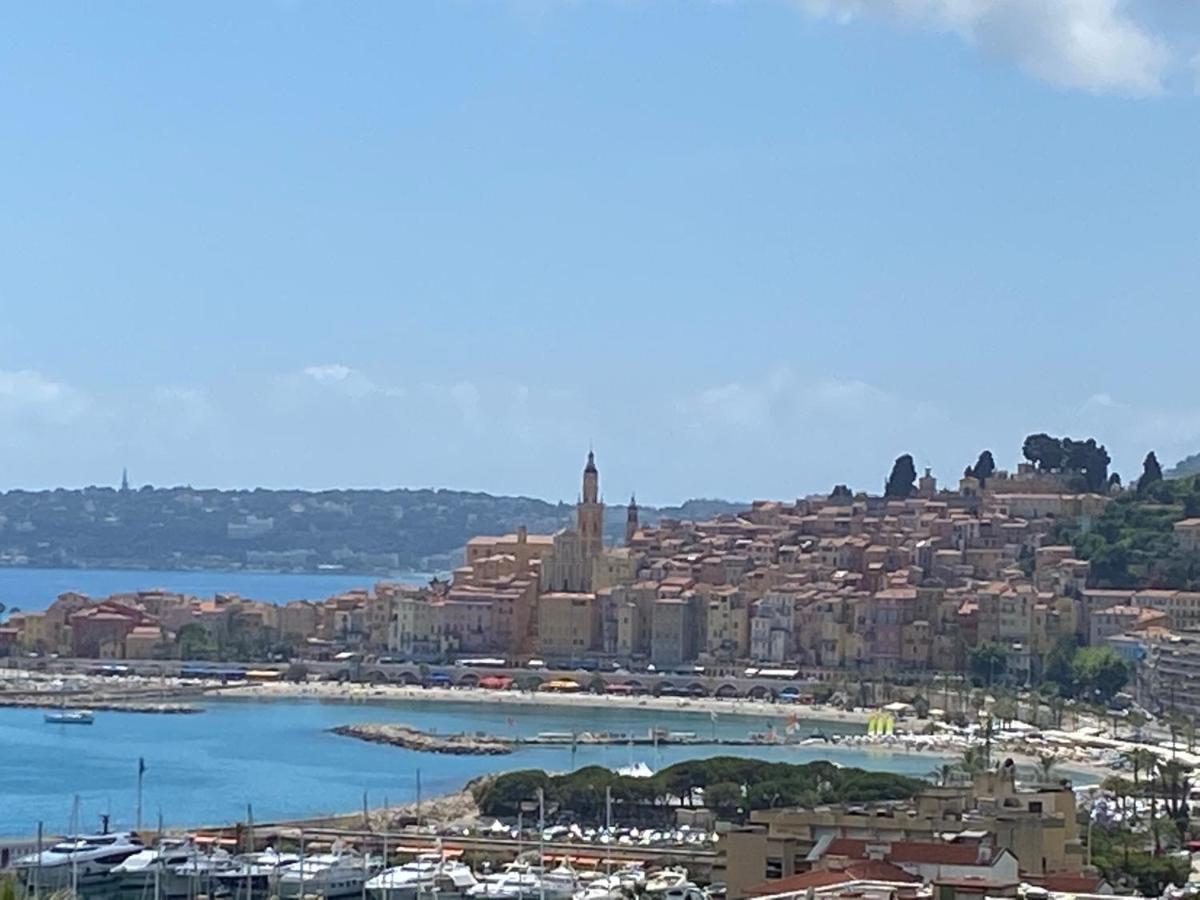 Mansfield Vue Carte Postale Terrasse Piscine Calme Port A 200M A Pied Apartment Menton Luaran gambar