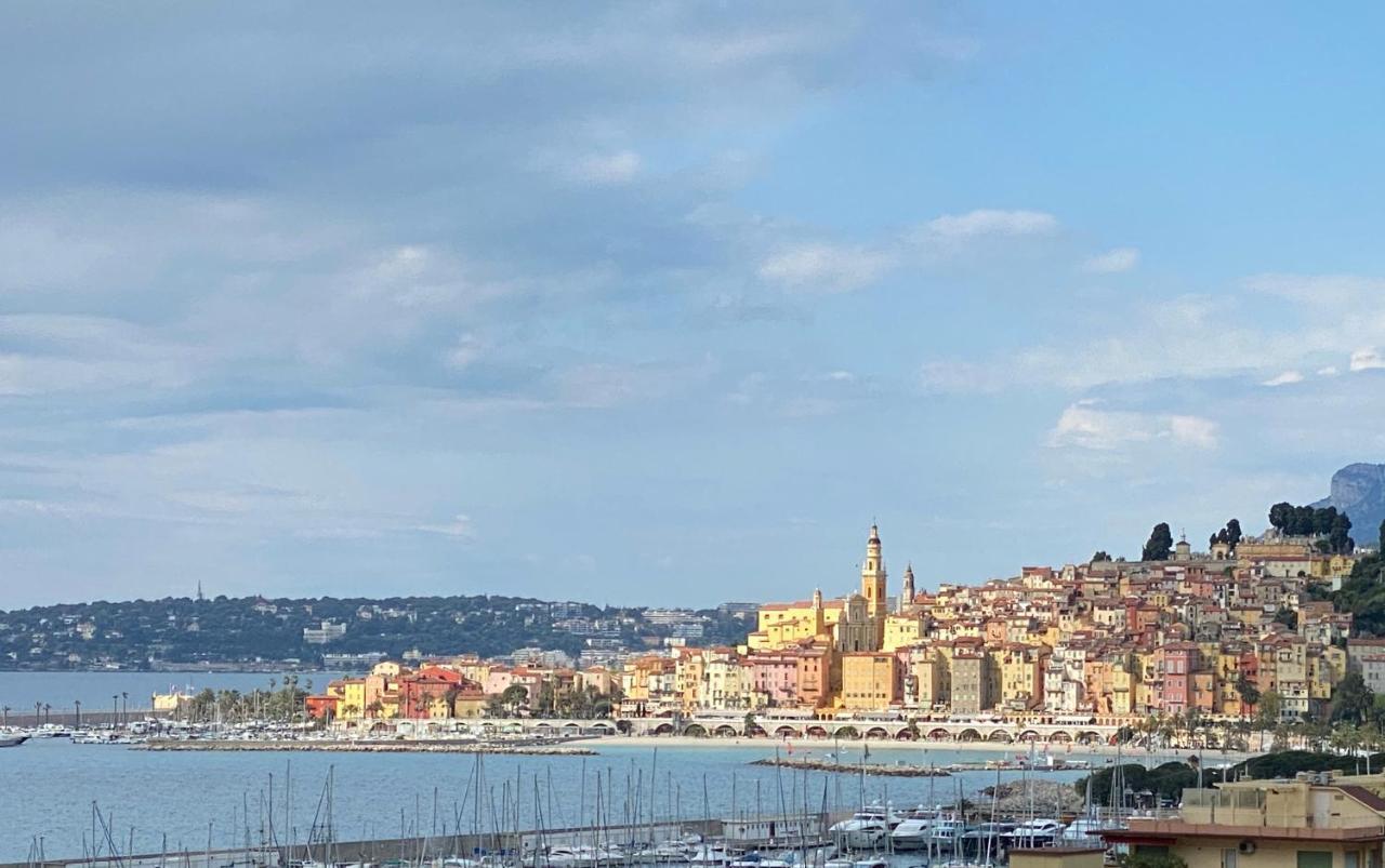Mansfield Vue Carte Postale Terrasse Piscine Calme Port A 200M A Pied Apartment Menton Luaran gambar