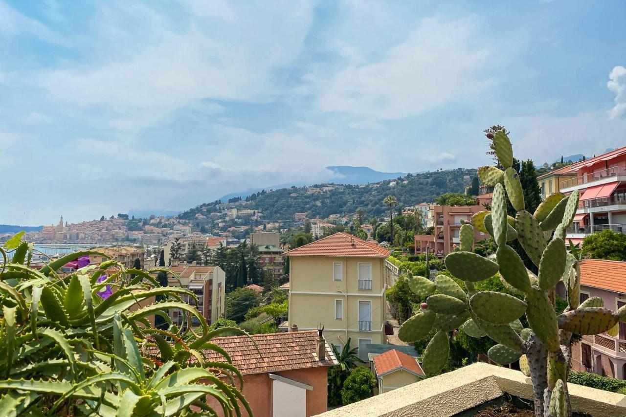 Mansfield Vue Carte Postale Terrasse Piscine Calme Port A 200M A Pied Apartment Menton Luaran gambar